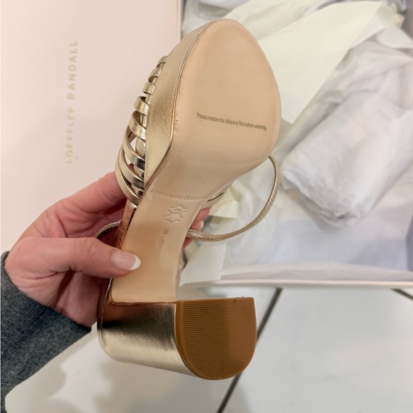 Loeffler Randall Platform Block Heel Sandals with Ankle Strap *NWT size 6 - Picture 3 of 7